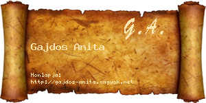 Gajdos Anita névjegykártya