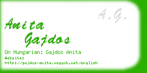 anita gajdos business card